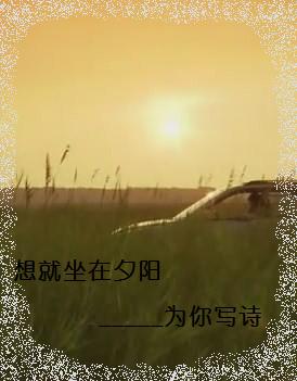 想就坐在夕阳里为你写诗